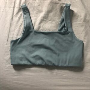 Girlfriend Collective Tommy cropped sports bra.